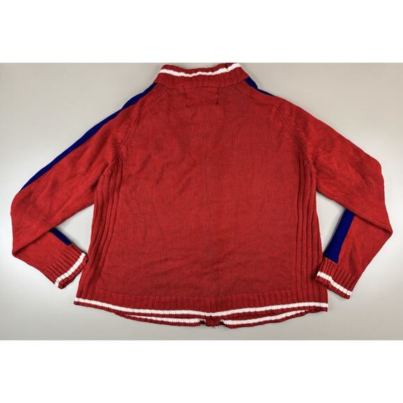 Vintage NHL Montreal Canadiens Knit Zip Up Sweater Mens L Red Full Zip Jacket - Picture 10 of 11